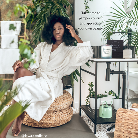 Women taking time to pamper & love herself